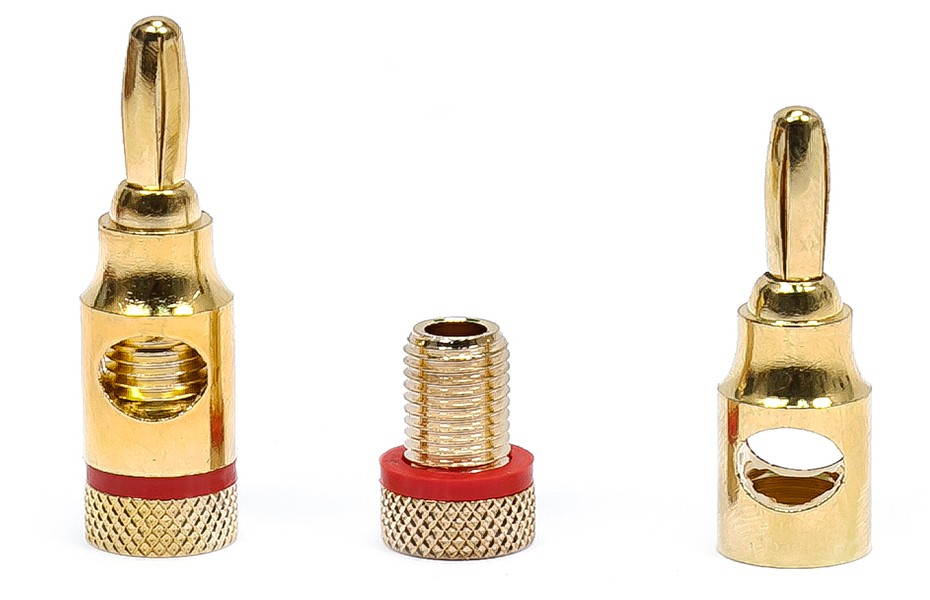 5 Pairs of Copper Speaker Banana Plugs,Open Screw Type