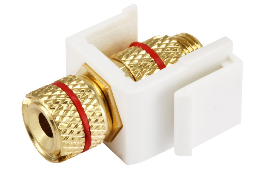 Keystone Jack,Banana Binding Post (Red Ring)