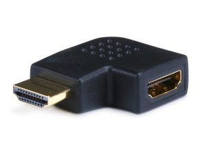 HDMI Right Angle Adapter (Male to Female) - 90 Degree - Vertical Flat Left-0