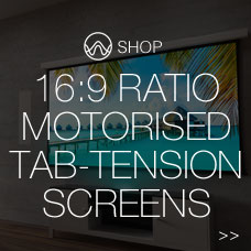16:9 ratio Motorised Tab-Tension Screens
