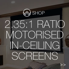 2.35:1 ratio Motorised In-ceiling Screens