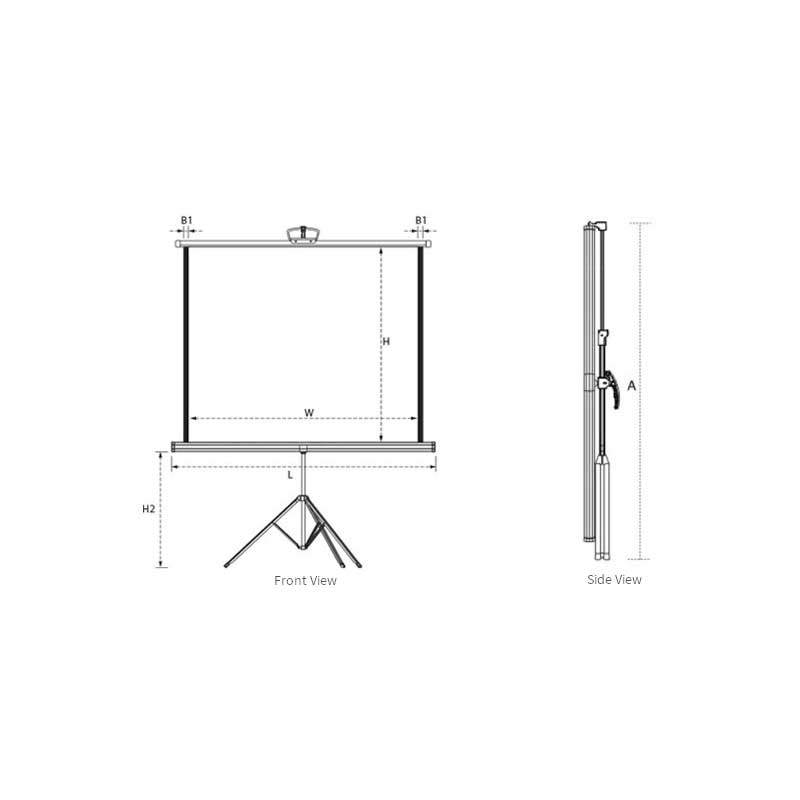 Grandview Portable Series Tripod Manual Projection Screen Rapallo
