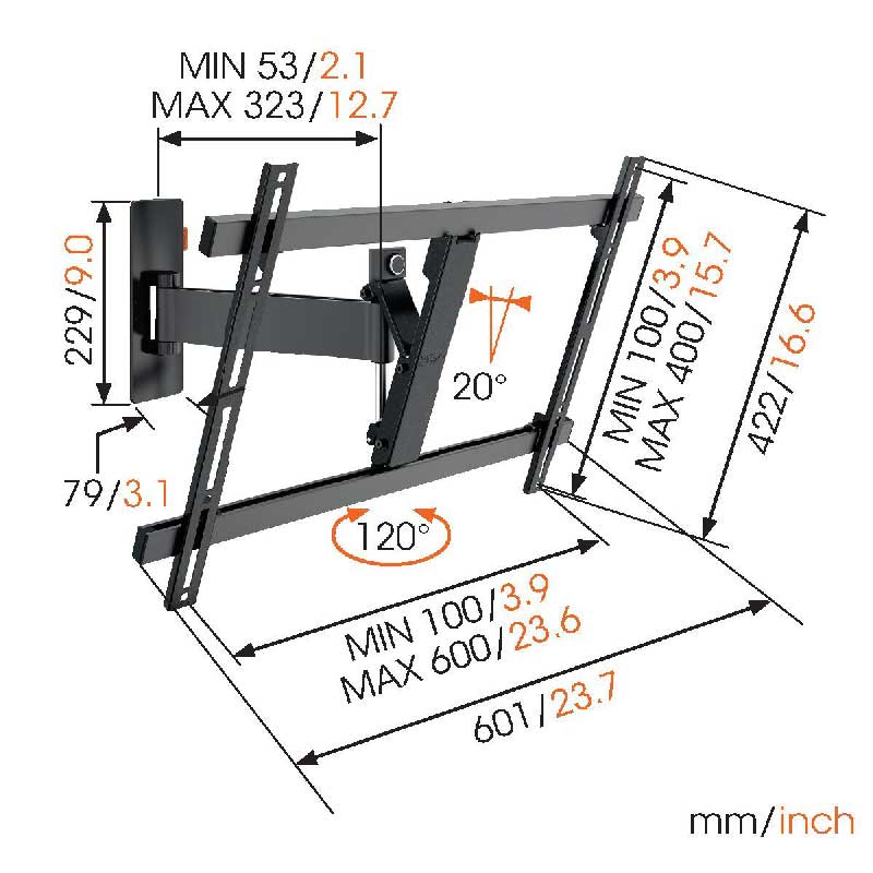 Rapallo | Vogels WALL 3325 Full-Motion TV Wall Mount